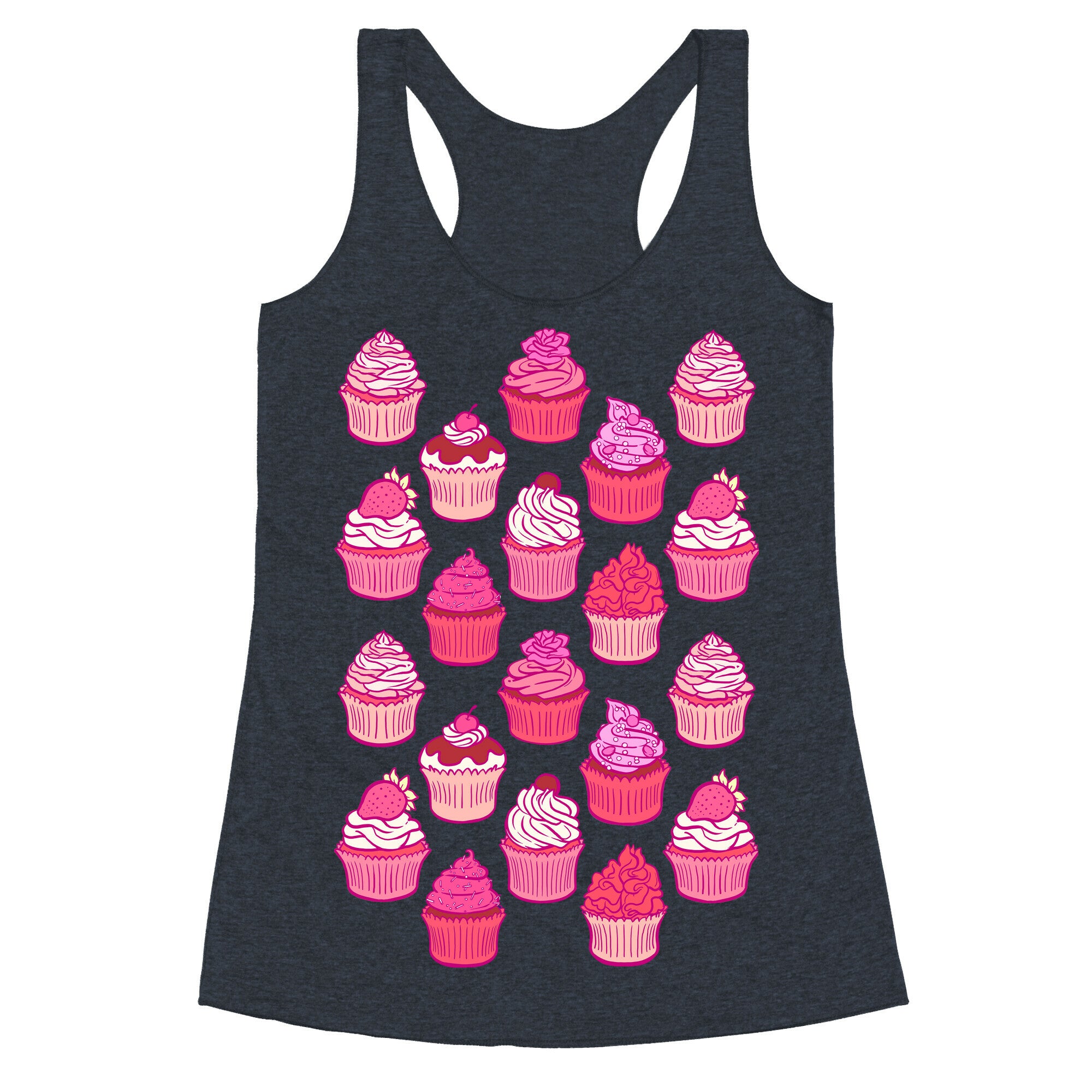 Pretty Pastel Cupcakes Racerback Tank
